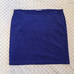 Old Navy Blue Corduroy Pencil Skirt 14